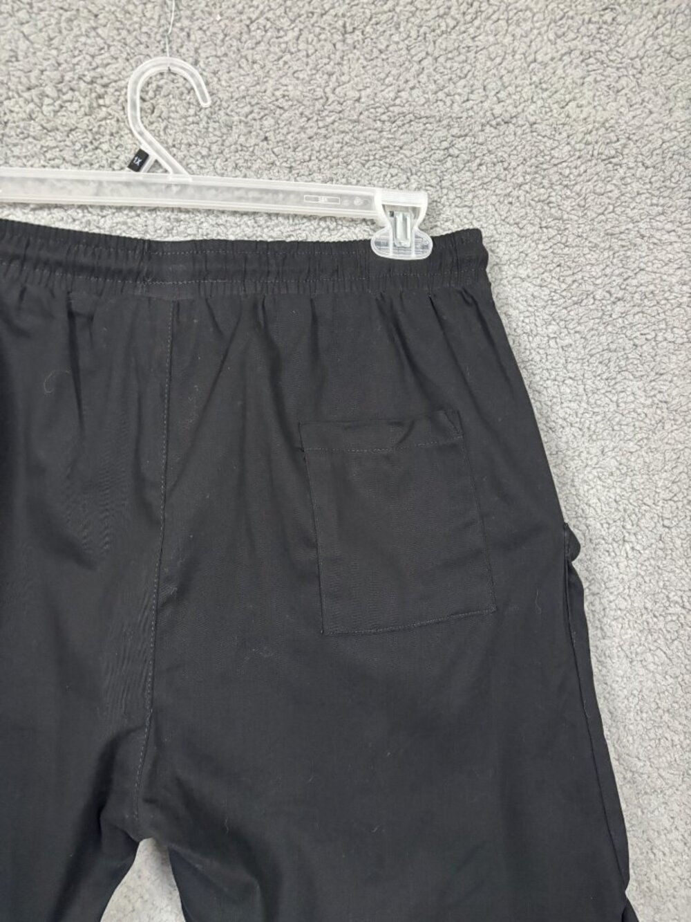Decibel Mens Black Cargo Shorts Drawstring Waist & Zipper Pockets size XXL NWT's - Picture 3 of 8